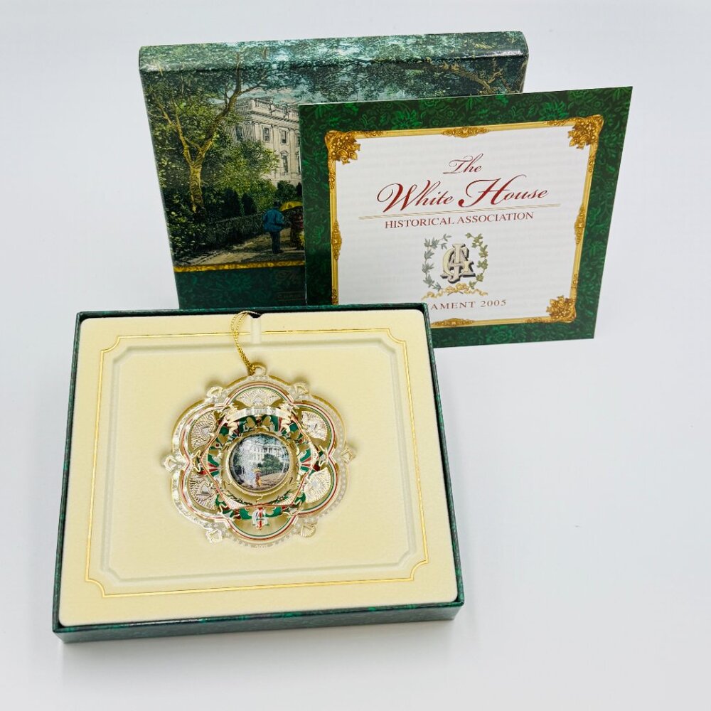 White House Historical Association 2005 Christmas Ornament GARFIELD Box Insert